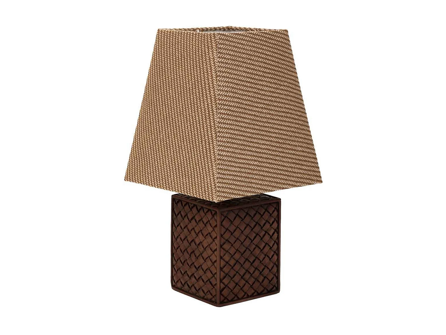 Braune Tischlampe aus Polyresin