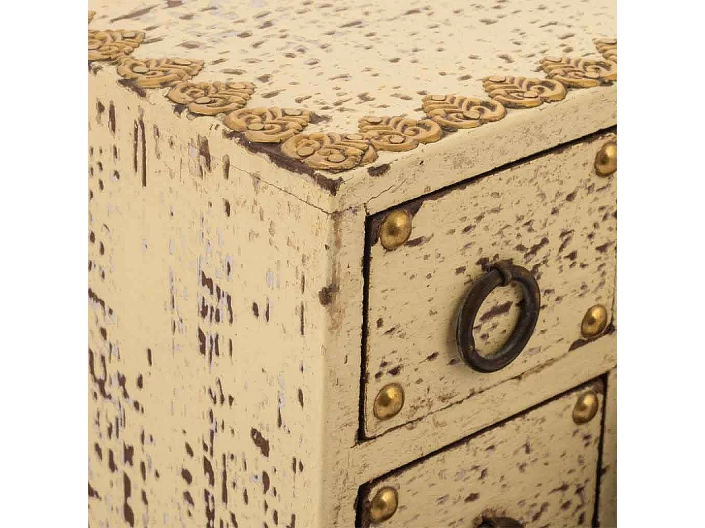 Portagioie in legno color panna 20x10x16h