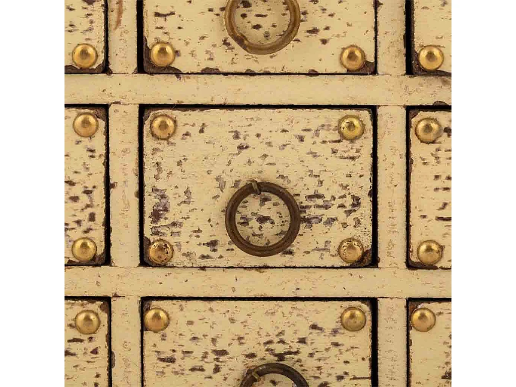 Portagioie in legno color panna 20x10x16h