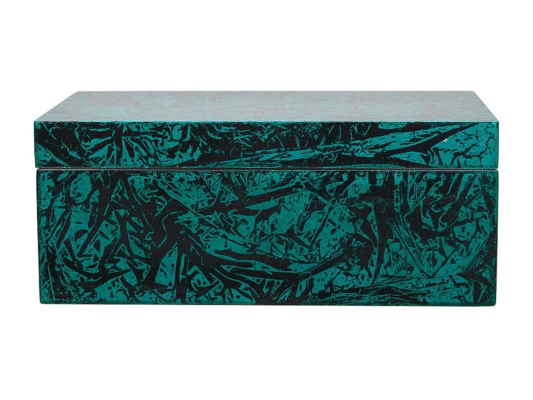 Scatola in ceramica blu 20x12x8h