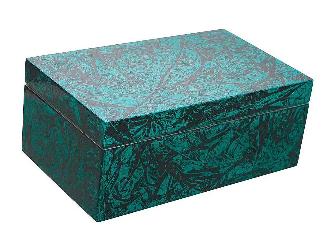 Scatola in ceramica blu 20x12x8h