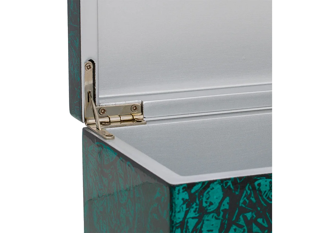 Scatola in ceramica blu 20x12x8h