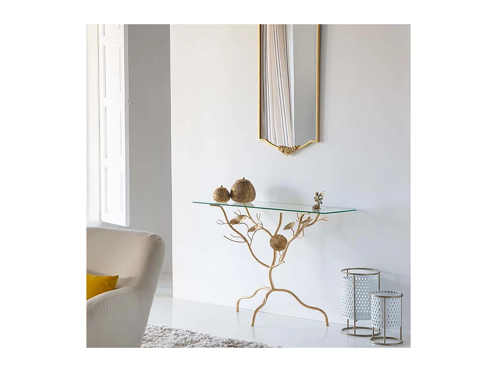 Boîte à bijoux en métal doré 17.5x17.5x18h