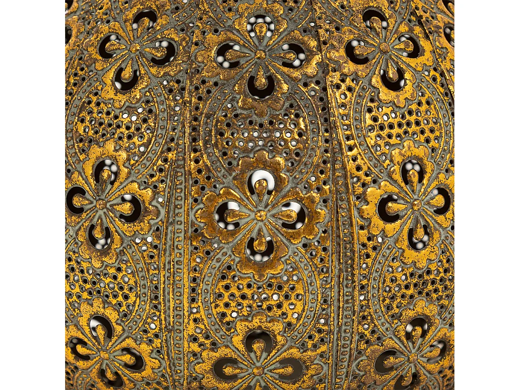 Goldene Schmuckschatulle aus Metall, 17,5 x 17,5 x 18 h cm