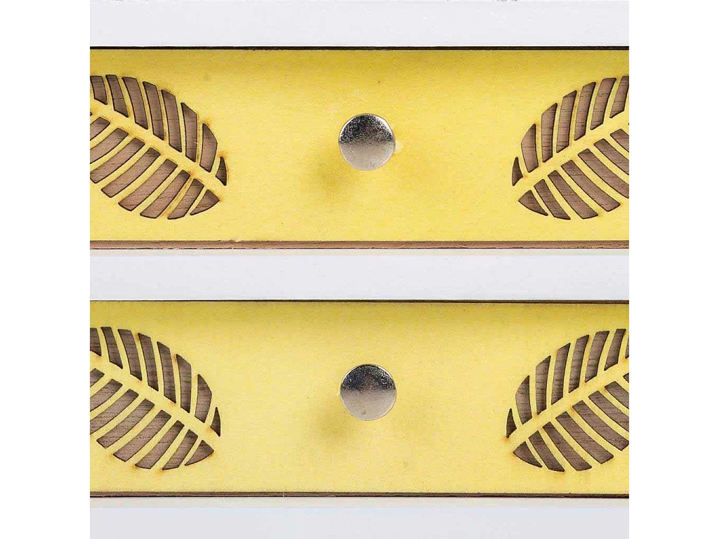 Weiße Schmuckschatulle aus Holz, 18x18x16h cm