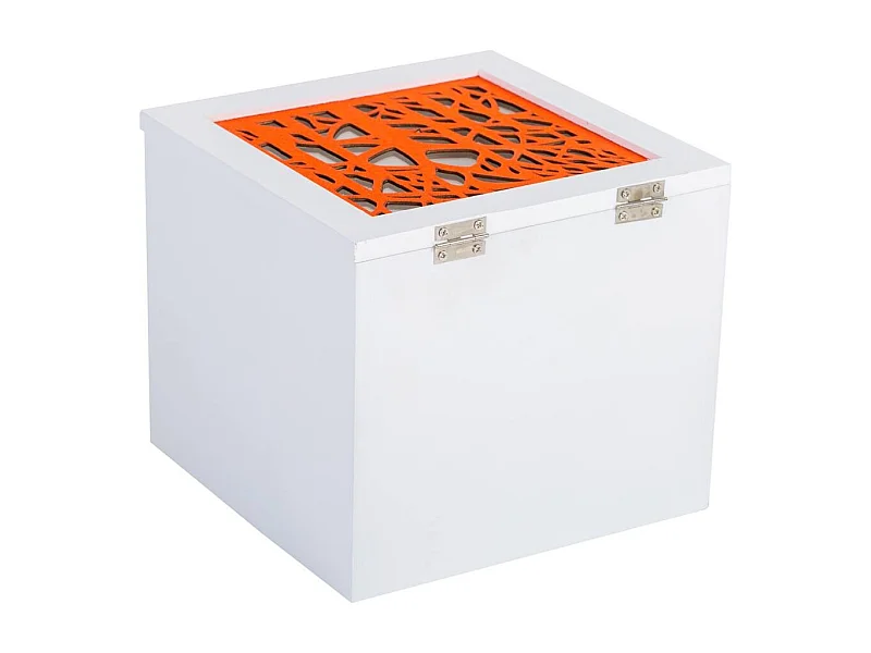 Portagioie in legno bianco 18x18x16h