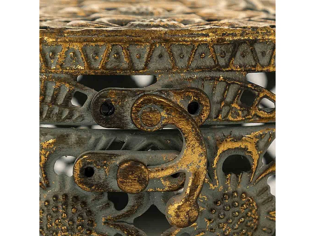 Portagioie in metallo dorato 20x20x9h