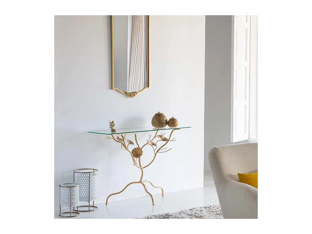 Boîte à bijoux en métal doré 12x12x12h