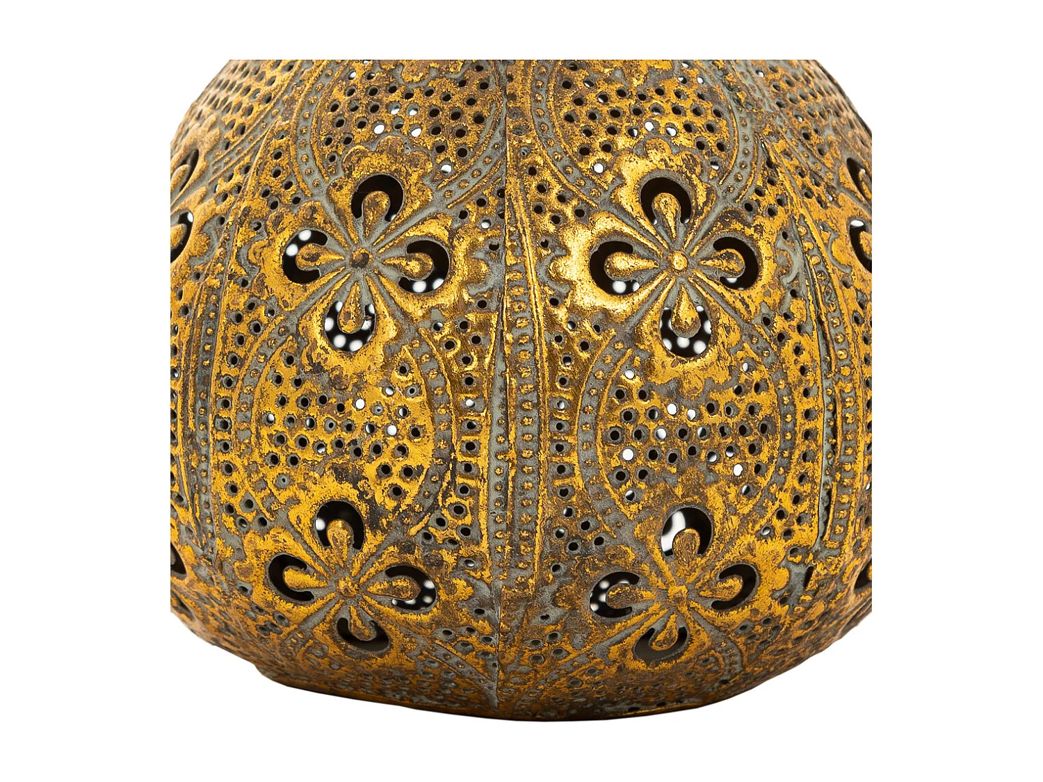 Porta-joias em metal dourado 12x12x12