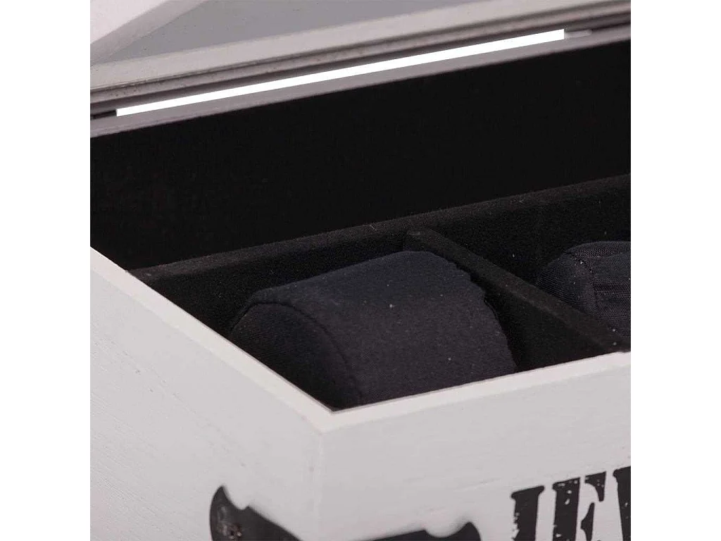 Portagioie in legno laccato bianco 24x17x9h