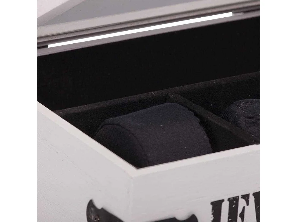 Portagioie in legno laccato bianco 24x17x9h