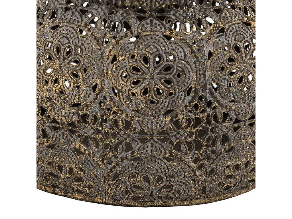 Boîte à bijoux en métal marron 14.5x14.5x13.5h