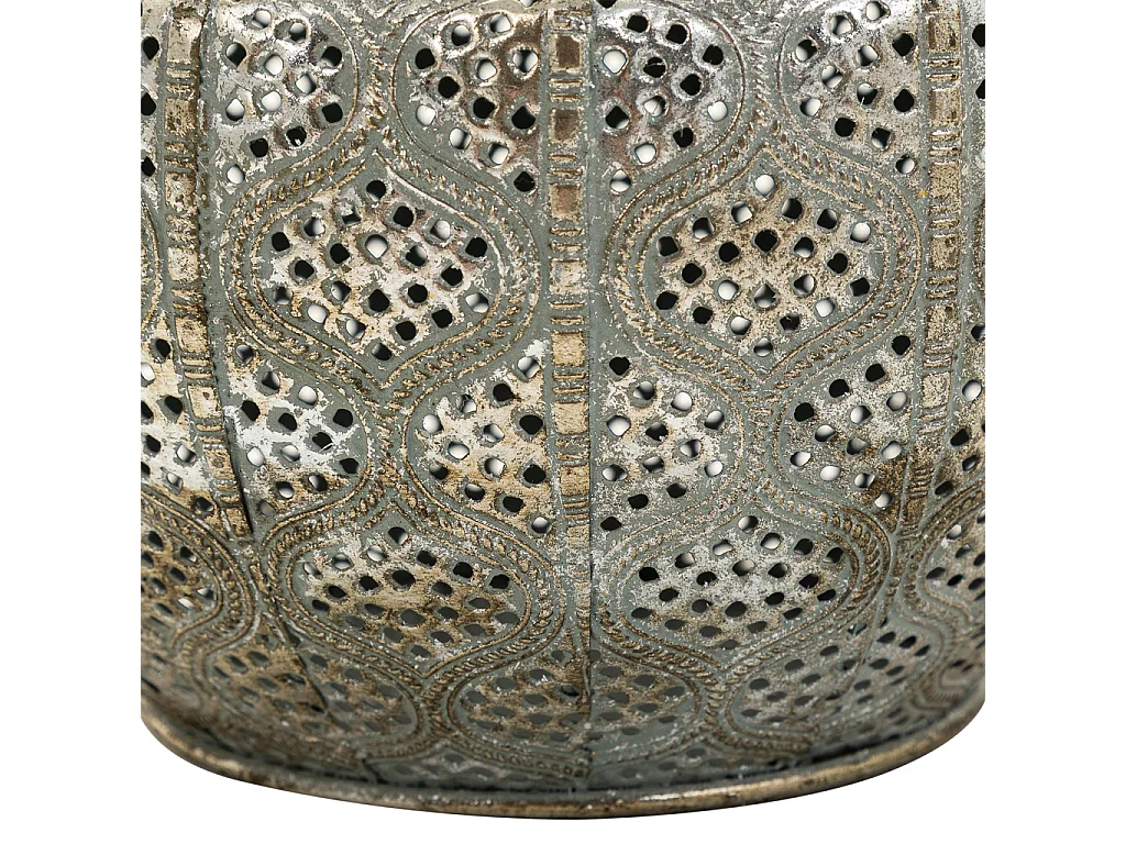 Portagioie in metallo argentato 19x19x19h