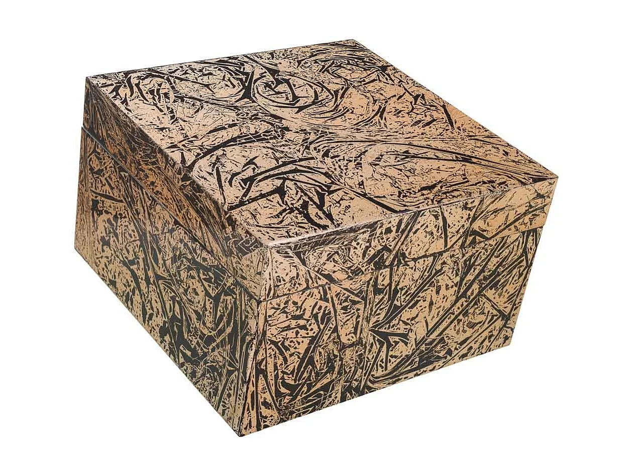 Goldene Keramikbox 25x25x15h cm