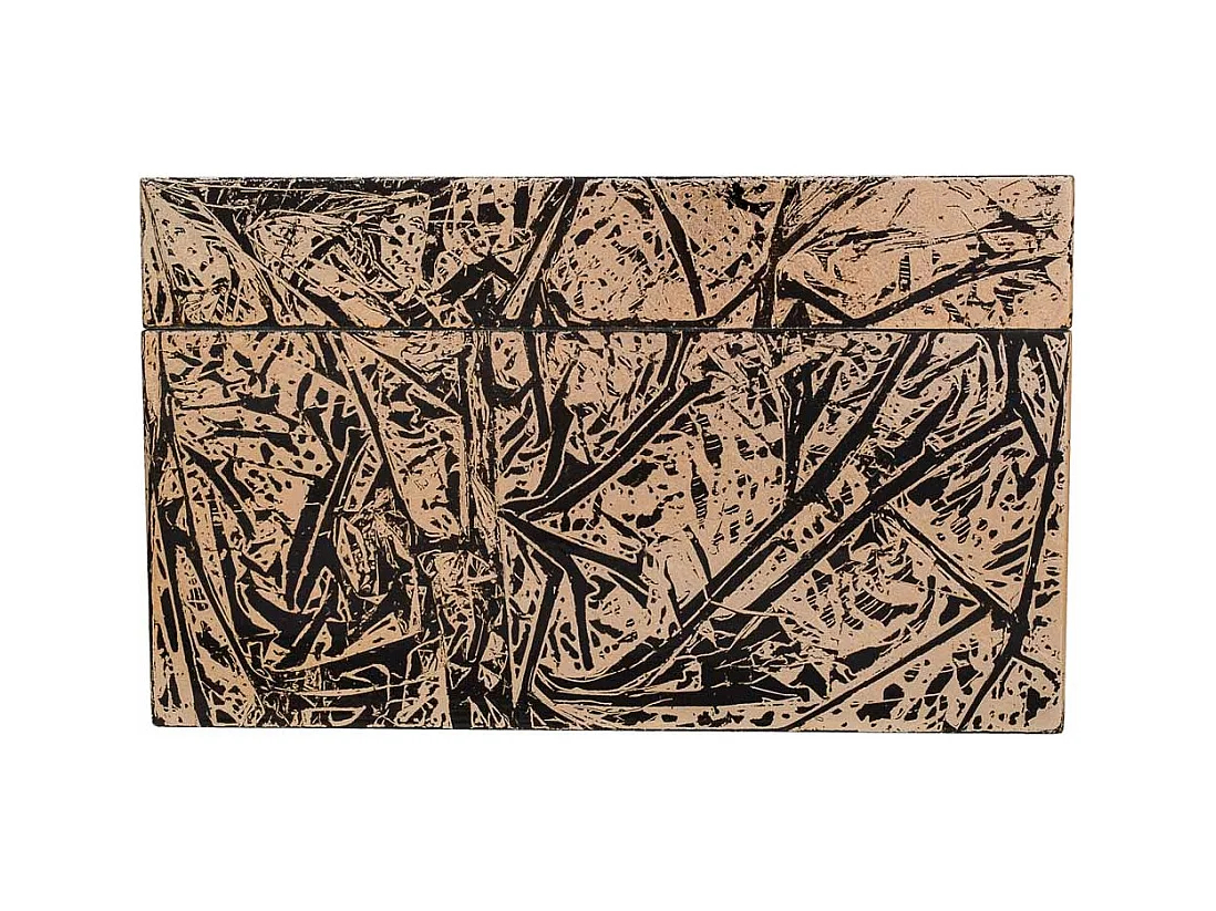 Boîte en céramique doré 25x25x15h