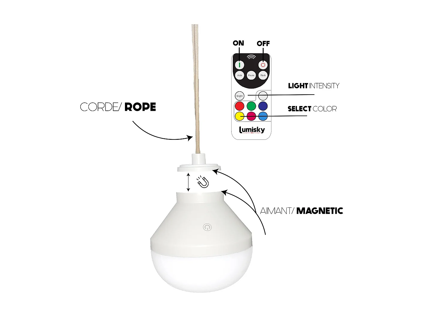 Suspension nomade MARBELLA Bois Jute H14CM