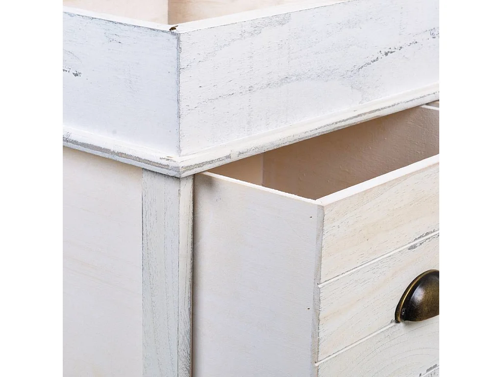 Banc en bois laqué blanc 70x35x50h cm