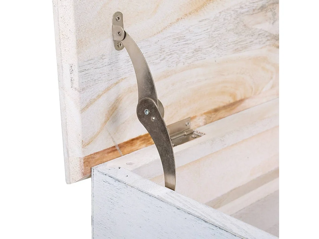 Banc en bois laqué blanc 70x35x50h cm