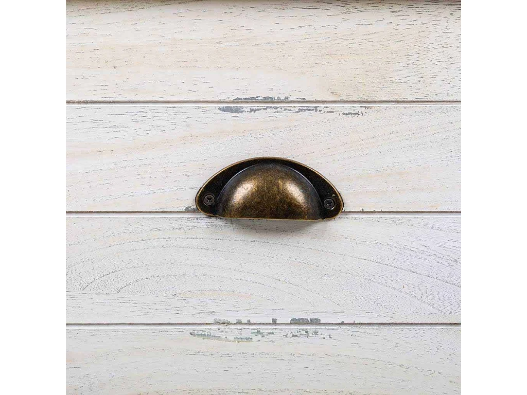 Banc en bois laqué blanc 70x35x50h cm