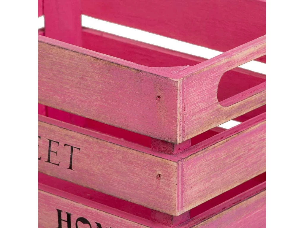 Cassetto in legno rosa 18x12x10h