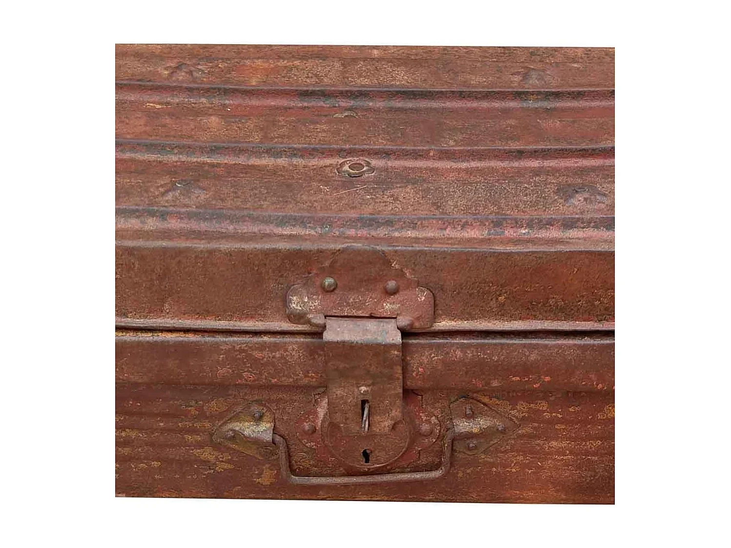 Mala de metal marrom 61x33x21