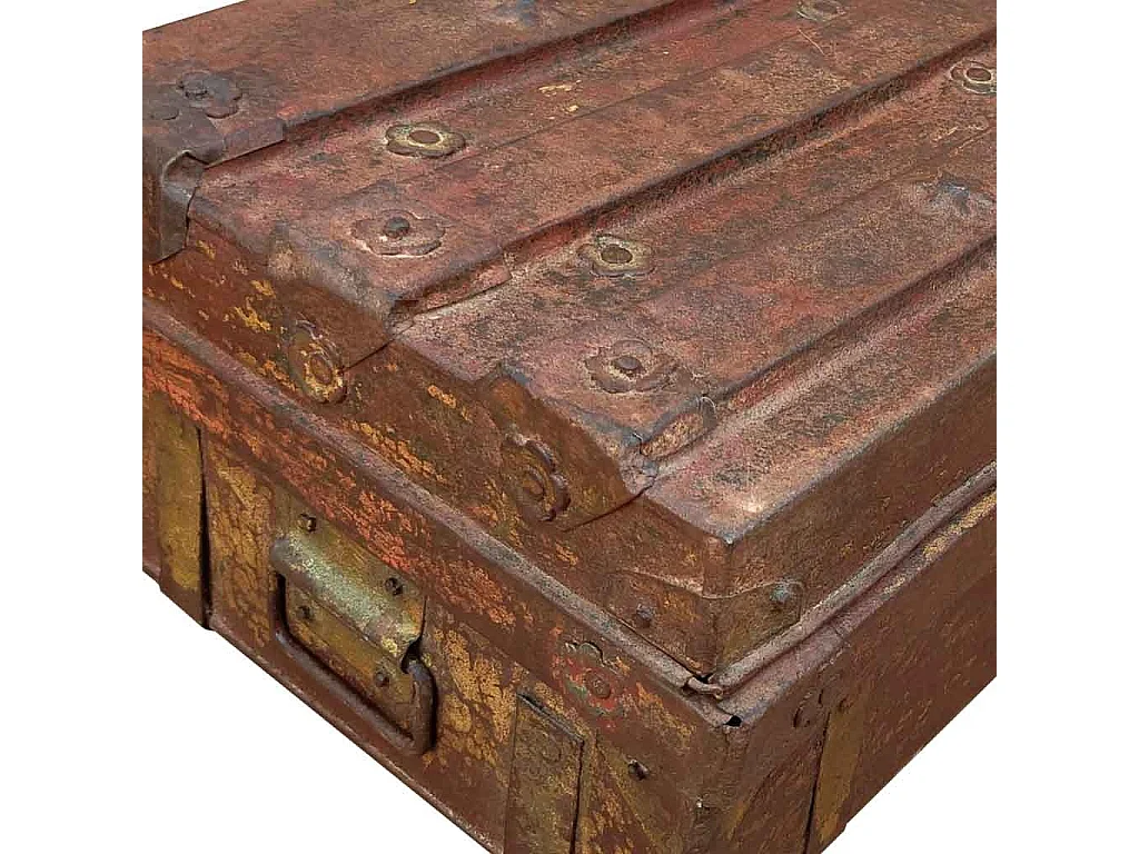 Mala de metal marrom 61x33x21