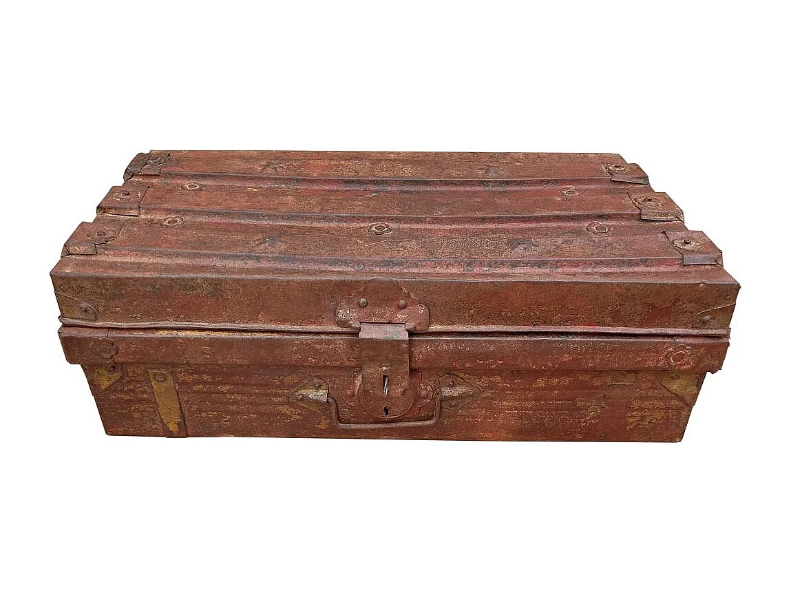 Mala de metal marrom 61x33x21