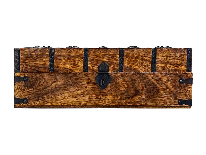 Brauner handgefertigter Holzkoffer 38x20x12h cm