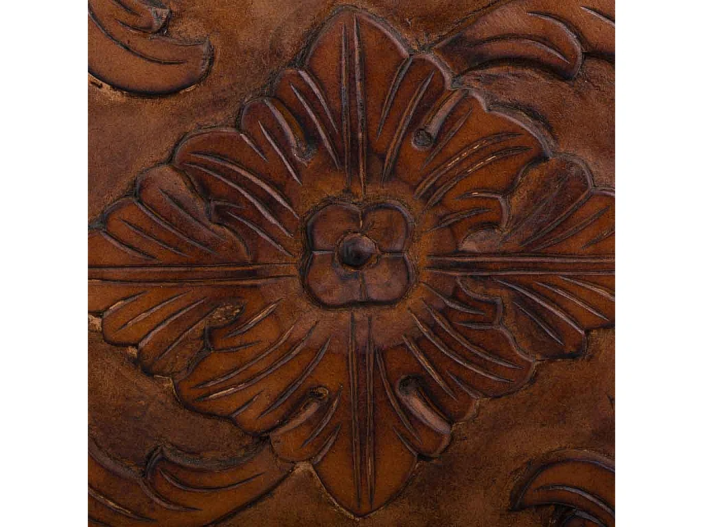 Baule in legno fatto a mano marrone 70x50x50h