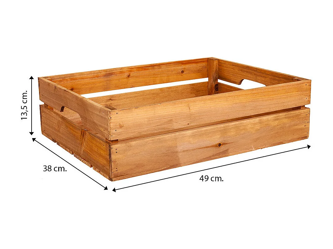 Braune Holzschublade 49x38x13,5h cm