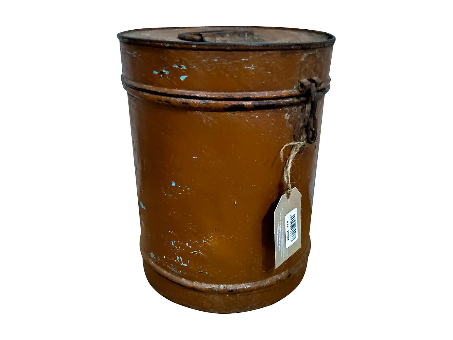 Tambor de metal marrom 23x23x29