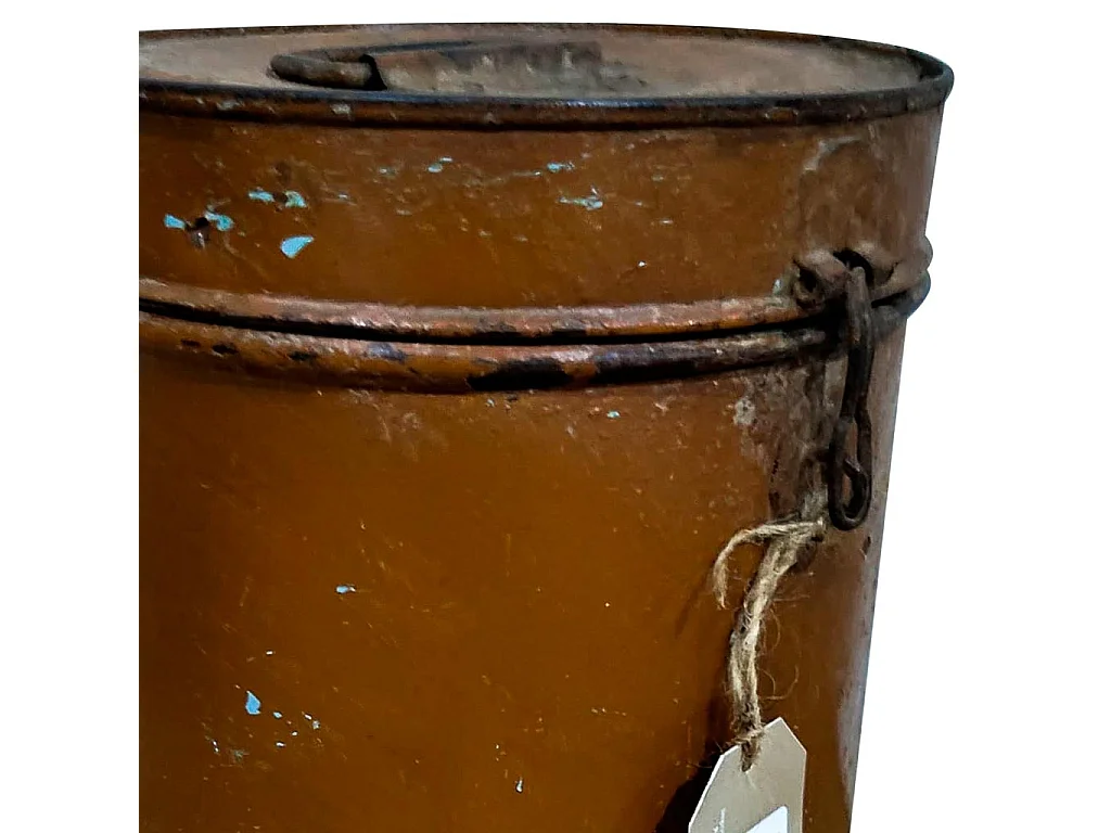 Tambor de metal marrom 23x23x29