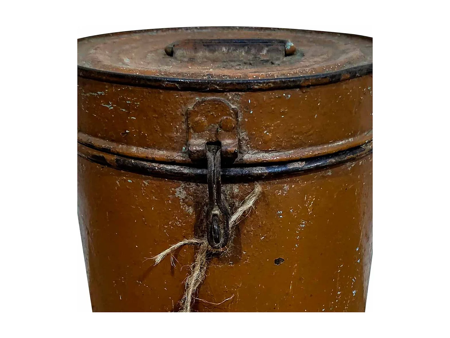 Fusto in metallo marrone 23x23x29h