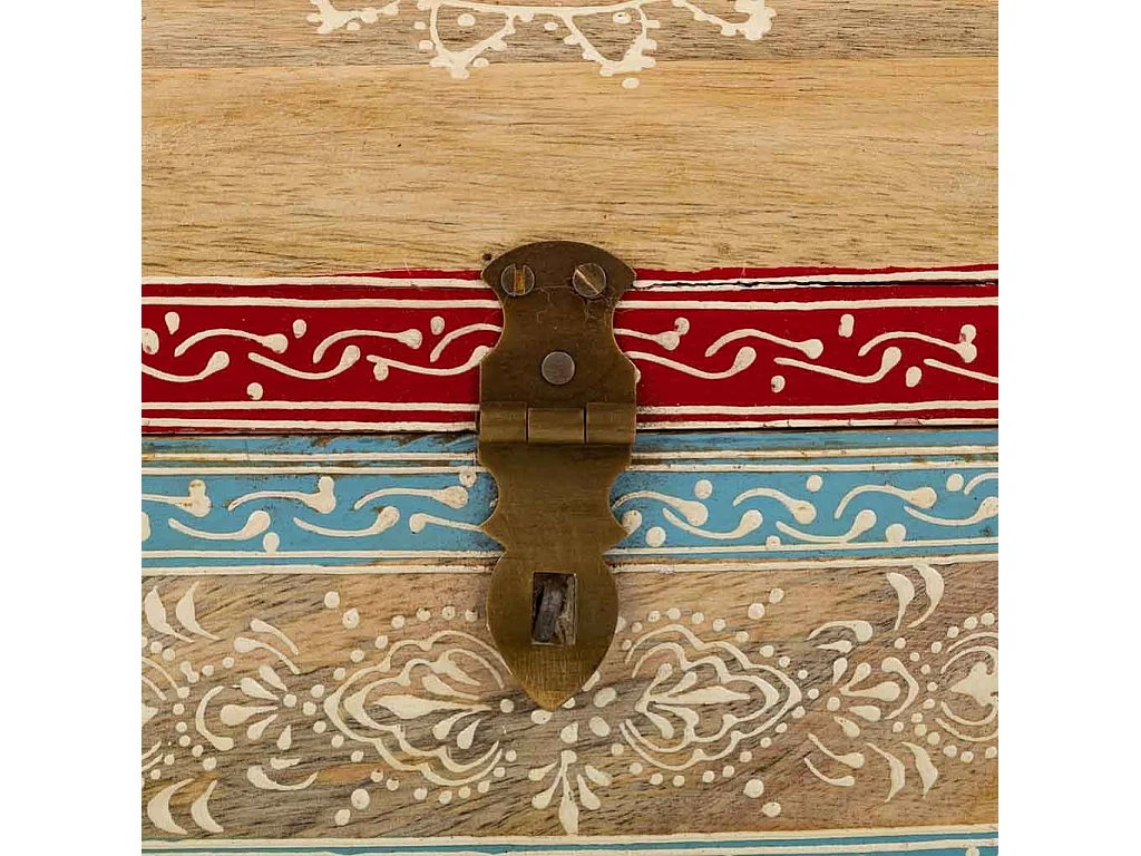 Portagioie in legno dipinto a mano marrone 20x15x15h