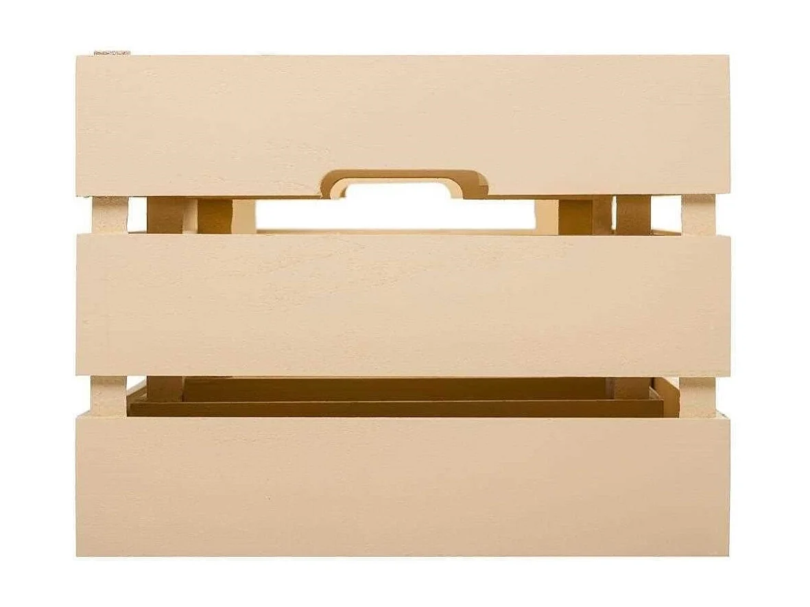 Set mit 3 Schubladen aus beige lackiertem Holz