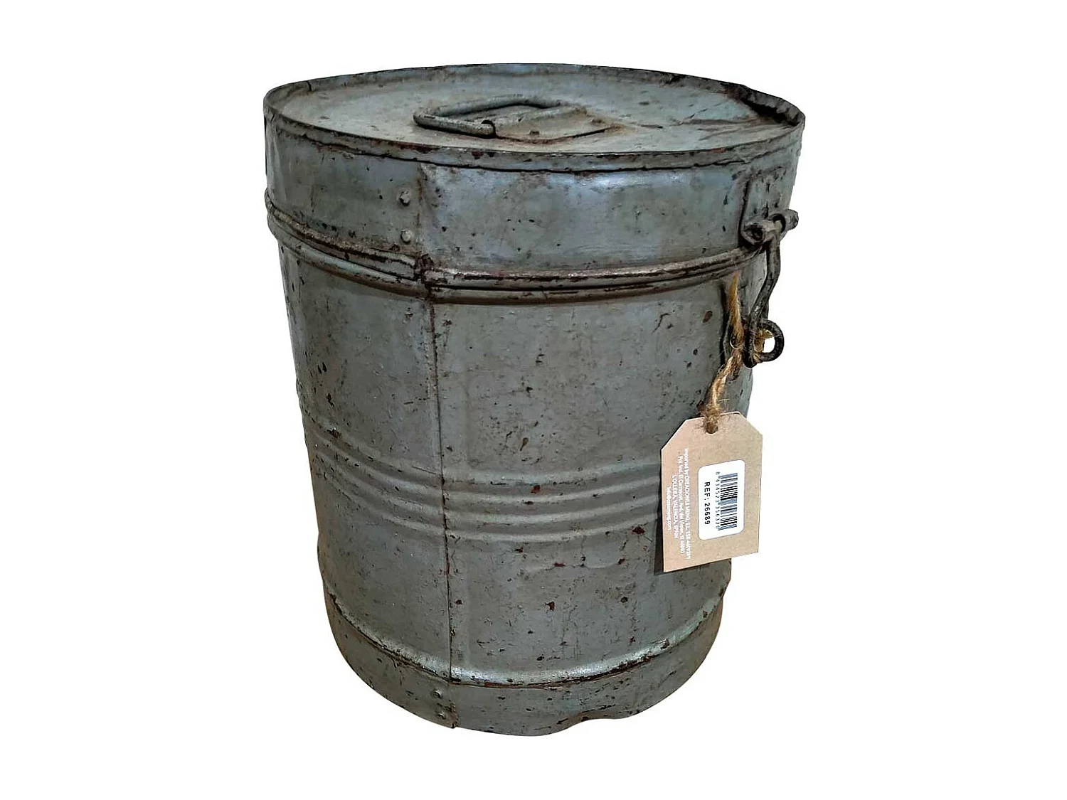 Fusto in metallo grigio 6x26x30h