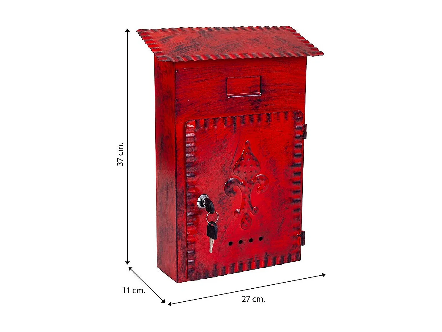 Boîte aux lettres en métal 27x11x37h