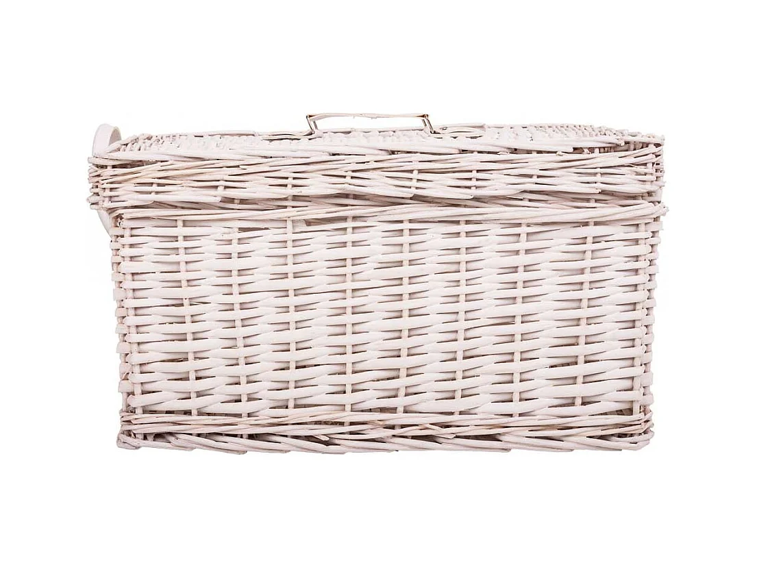 Set 2 cajas de mimbre blancas