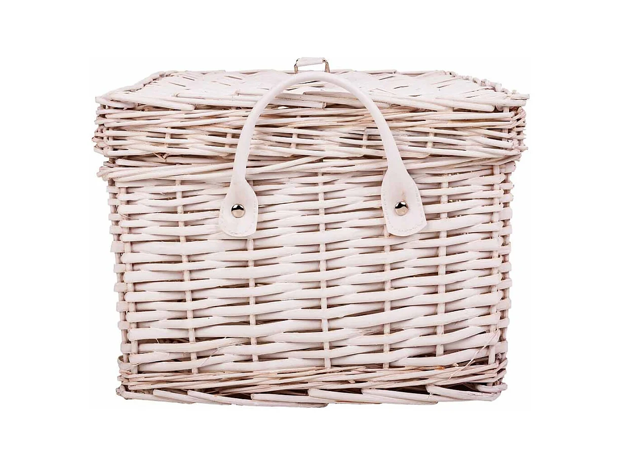 Set 2 cajas de mimbre blancas