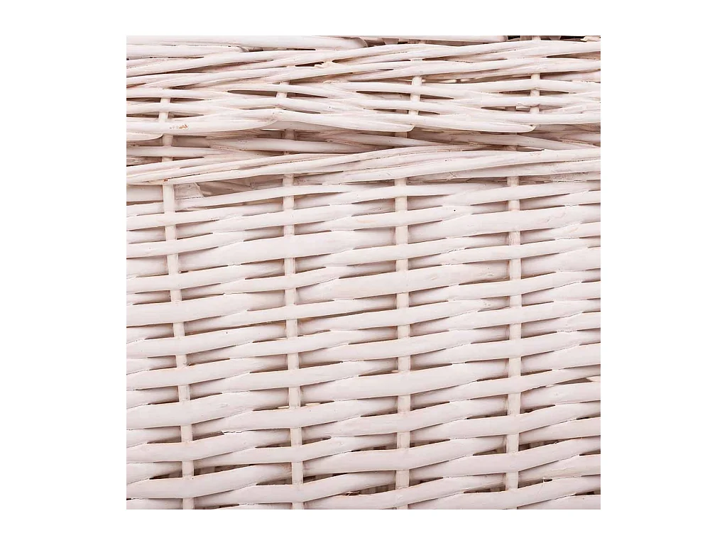 Set 2 cajas de mimbre blancas