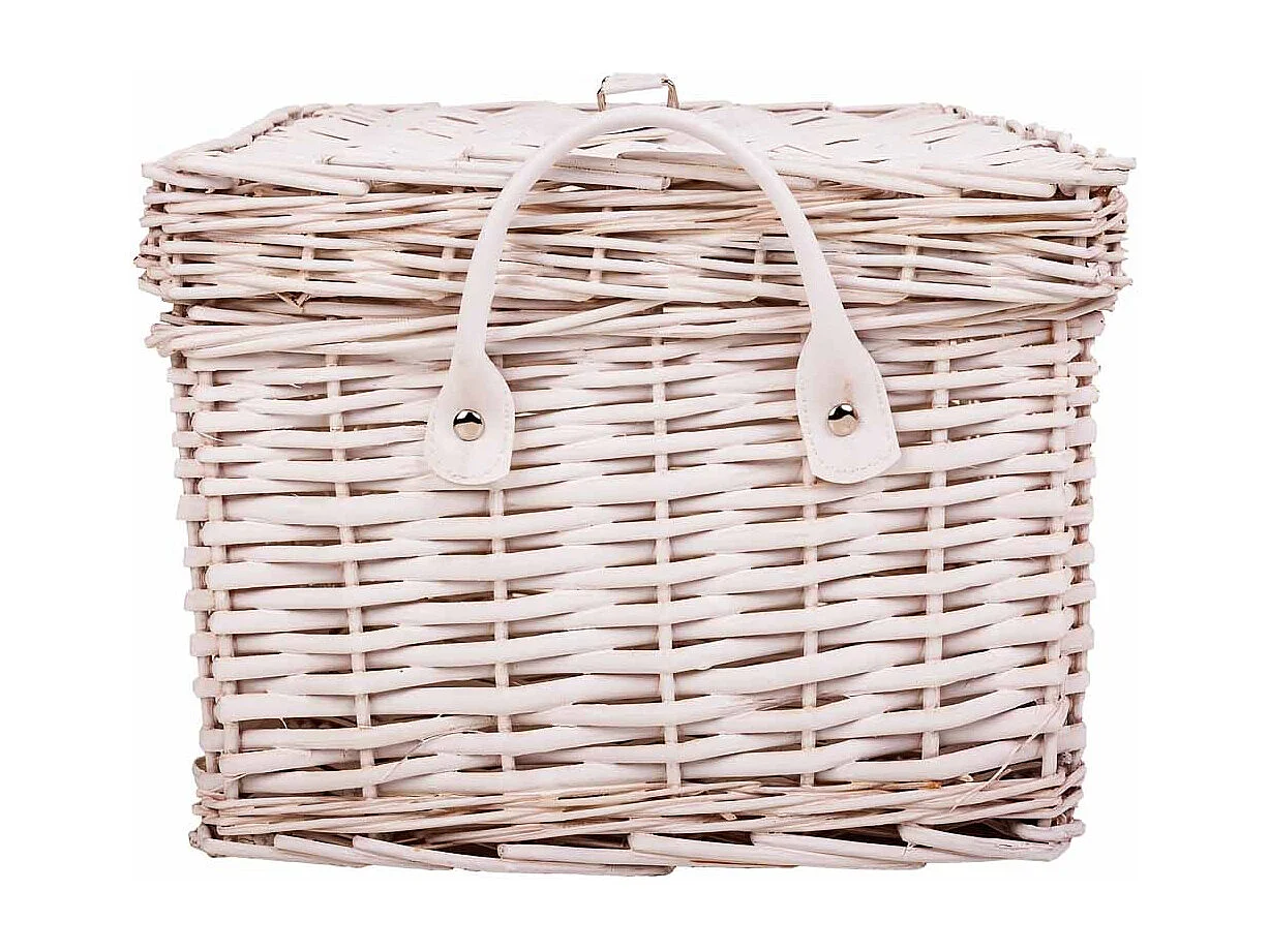 Set de 2 boîtes en osier blanches