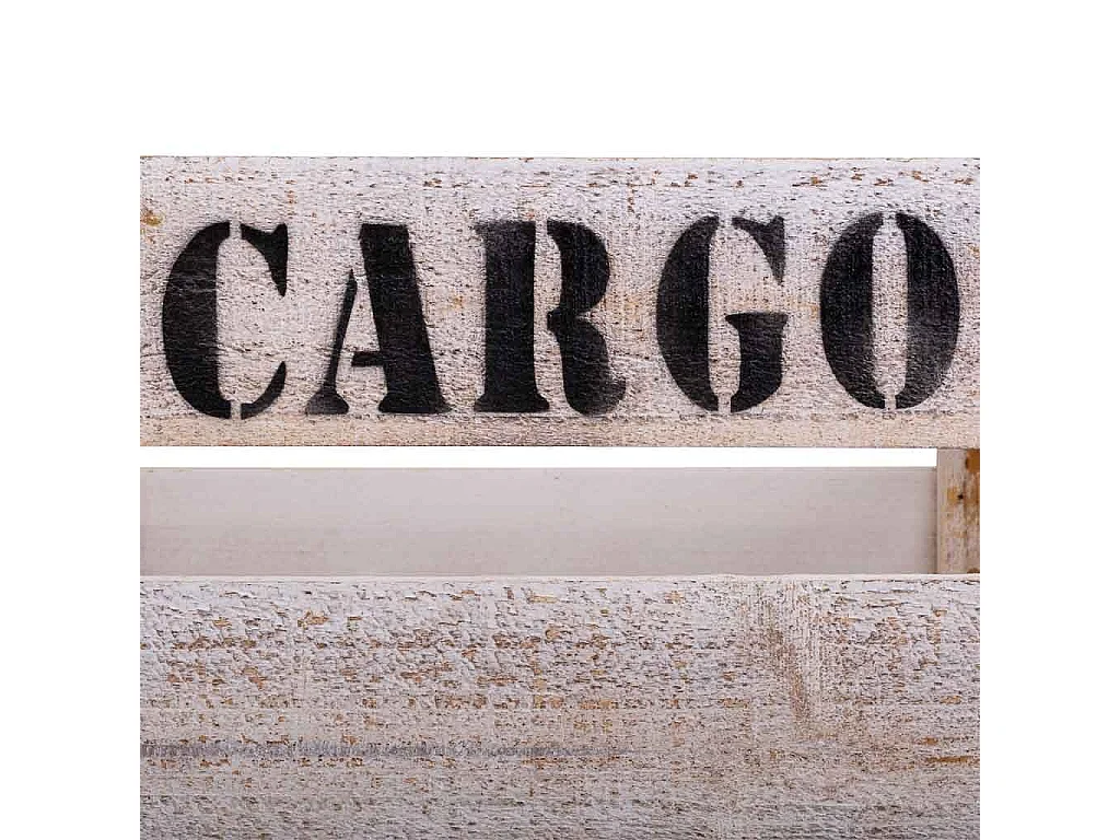 Set di 3 scatole in legno bianche