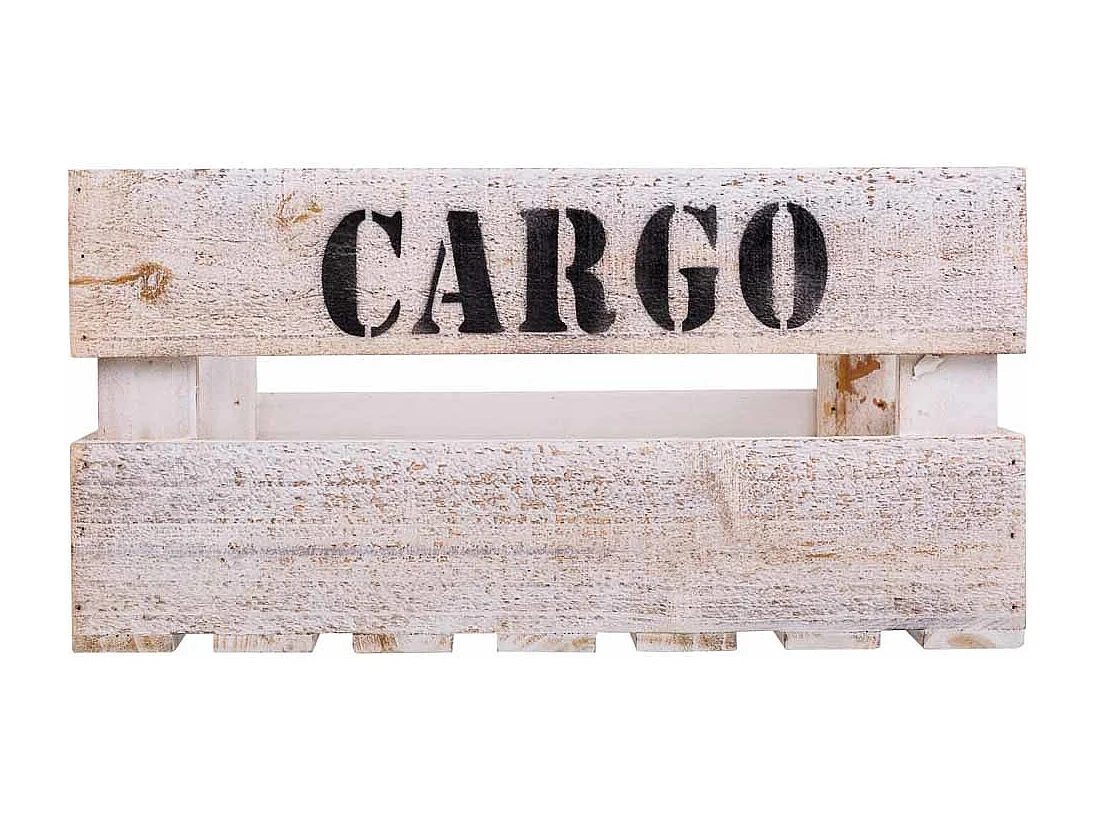 Set mit 3 weißen Holzkisten