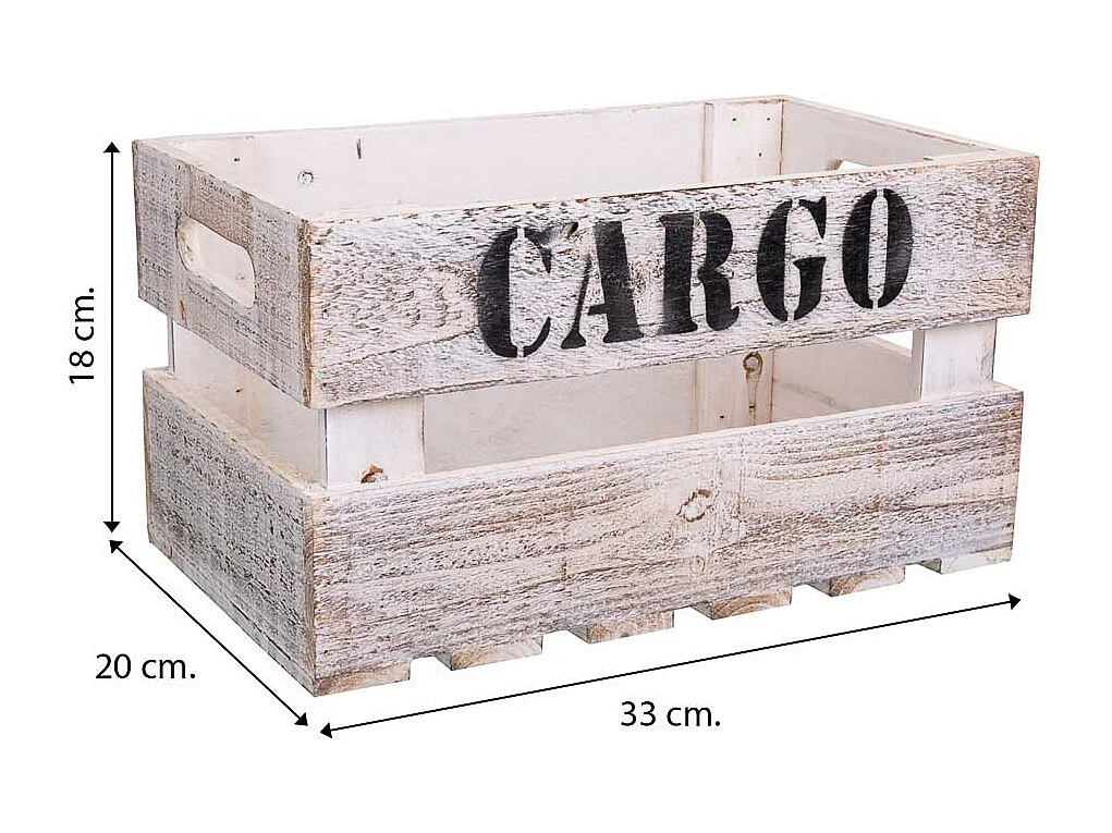 Set 3 cajas de madera blancas