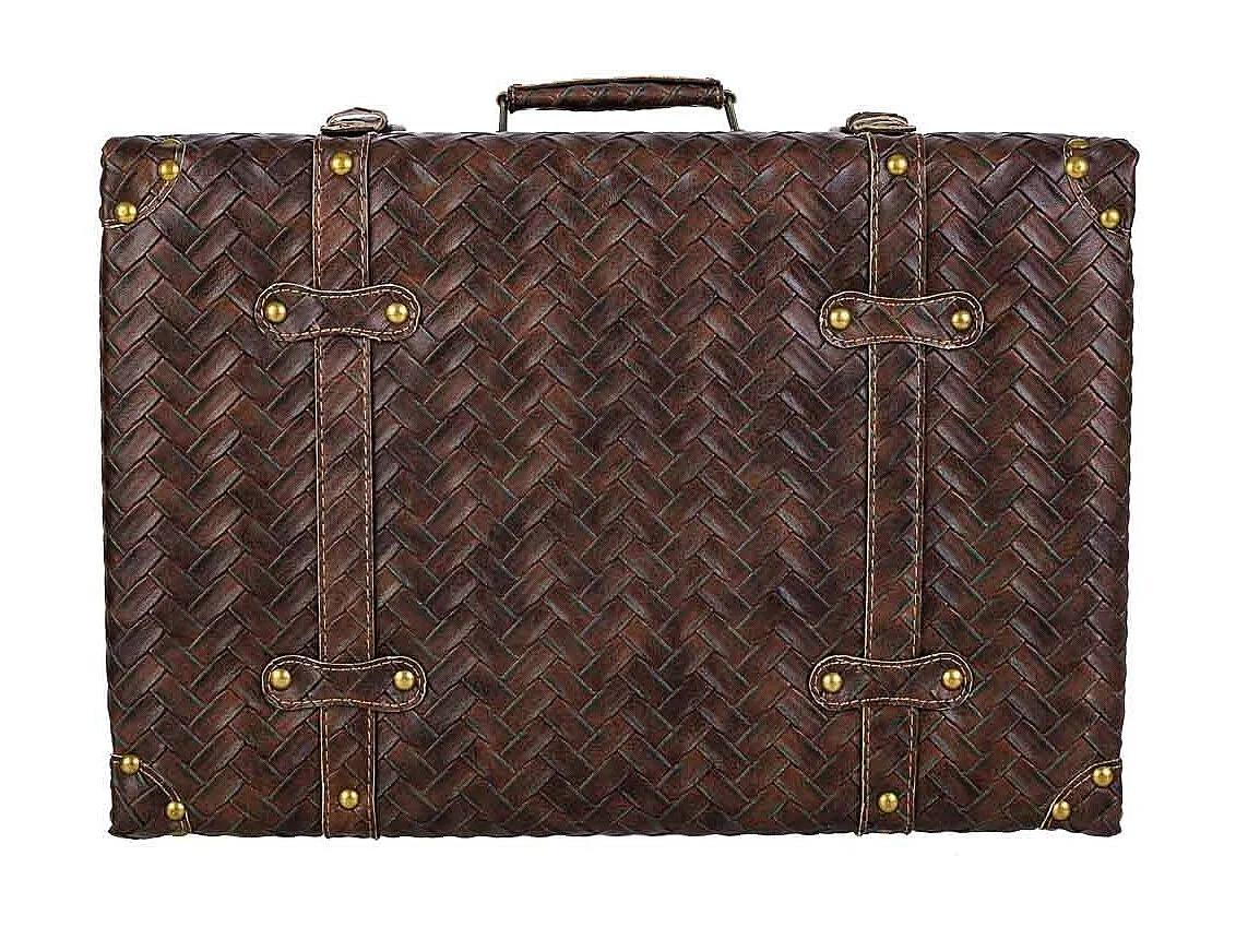 Valigia in similpelle marrone 44x16x30h