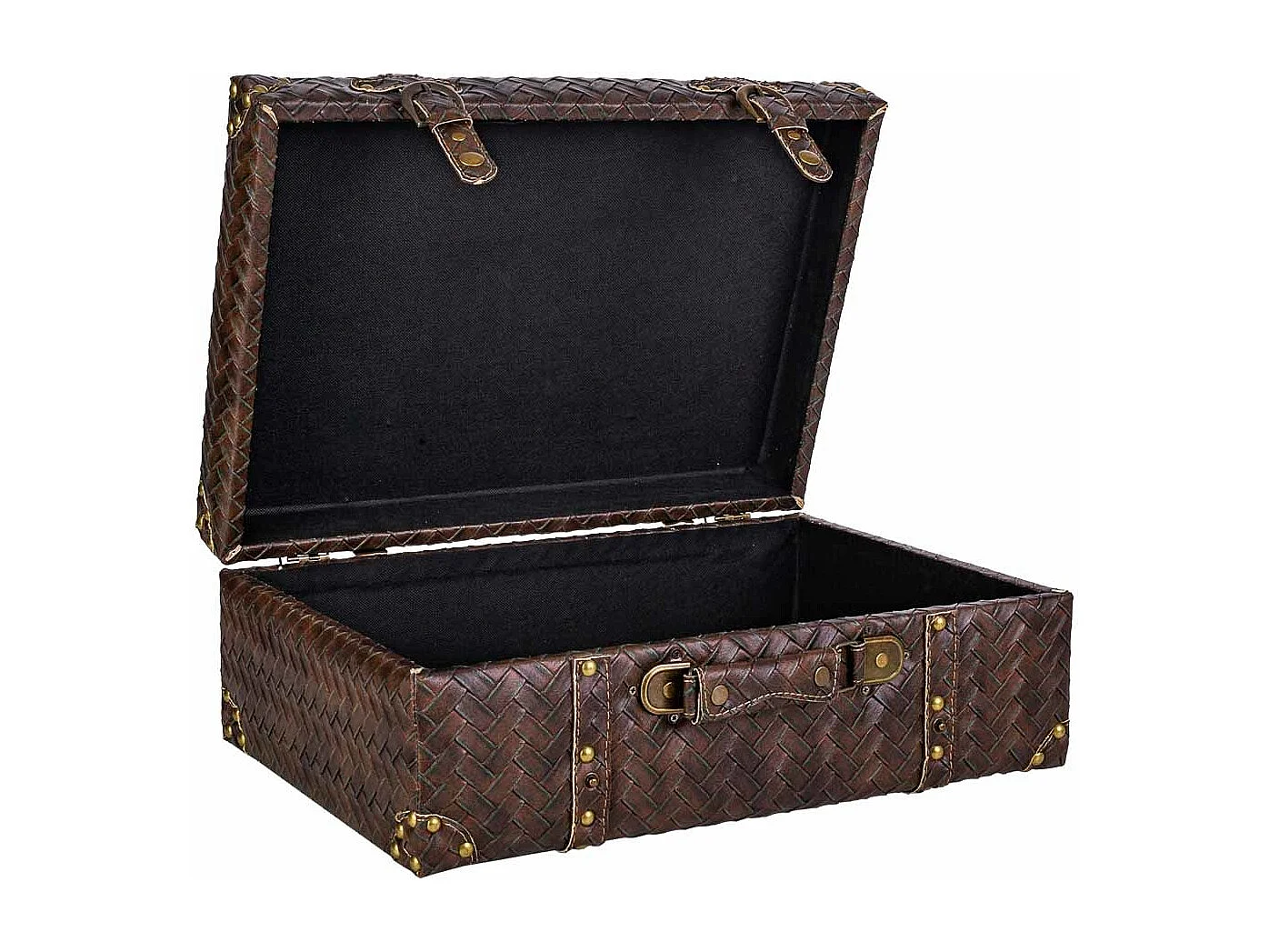 Brauner Kunstlederkoffer 44x16x30h cm