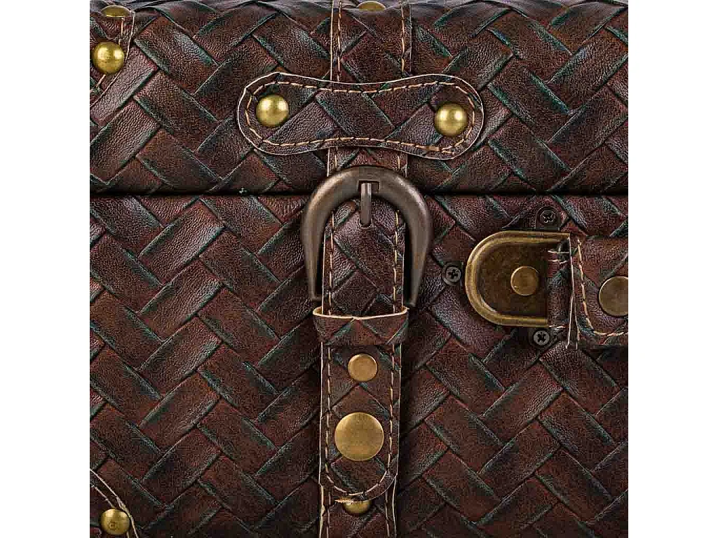 Brauner Kunstlederkoffer 44x16x30h cm