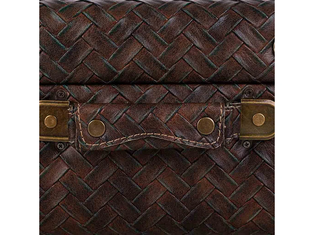 Brauner Kunstlederkoffer 44x16x30h cm