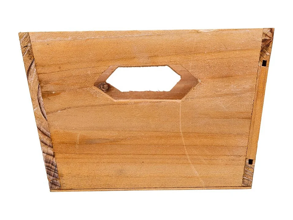 Set de 3 cajas de madera marrón