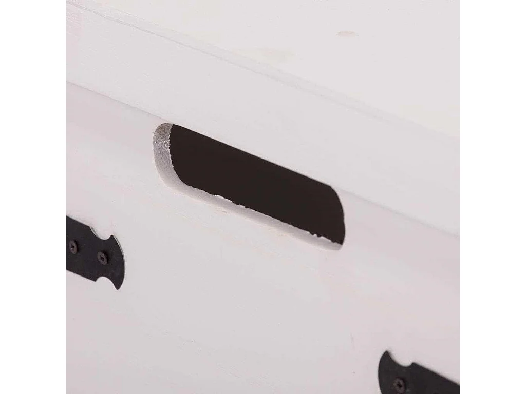 Set di due scatole in legno laccato bianco